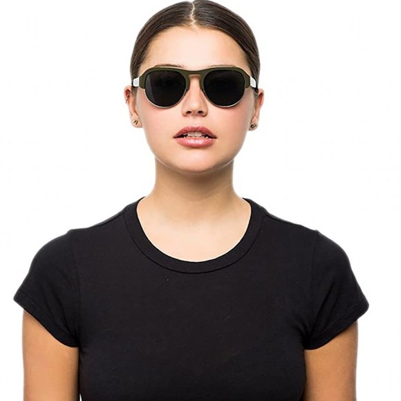 Hadid Eyewear Nomad Olive Green Unisex Sunglasses - Picture 2 of 6